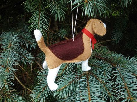 Beagle Christmas Tree Ornament Dog Ornament Wool Felt Etsy New Zealand