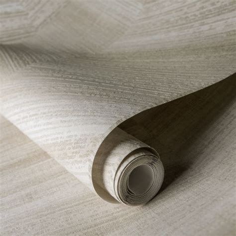 Plain Non Woven Wallpaper Vetro Pine Nut With Real Glass Beads