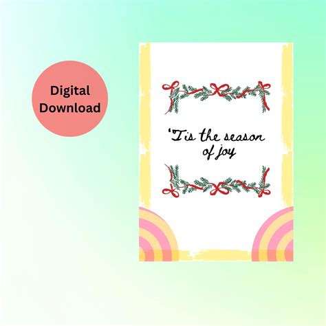 Merry Christmas 2023, Printable Card, Christmas Card, Instant Download ...