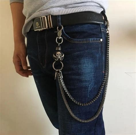 Fashion Punk Hip Hop Trendy Belt Waist Chain Multilayer Male Wallet Chain Pants Chain Men Jeans