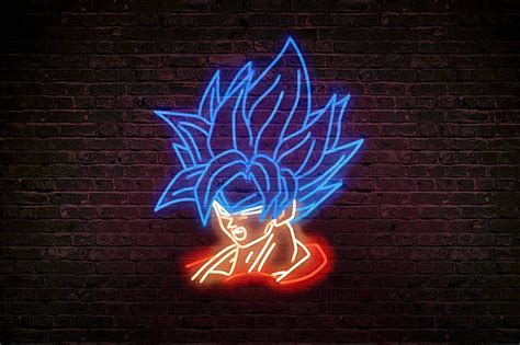 Néon Led Sangoku Super Saiyan Plongez Dans Lunivers De Dragon Ball Z