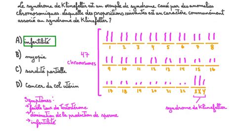 Vidéo Question Identifier Les Caractéristiques Associées Au Syndrome