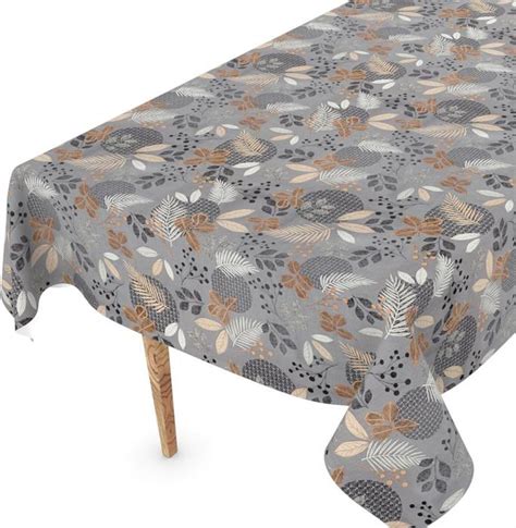 Nappe En Toile Cir E Lavable Florence Gris X Cm Cdiscount