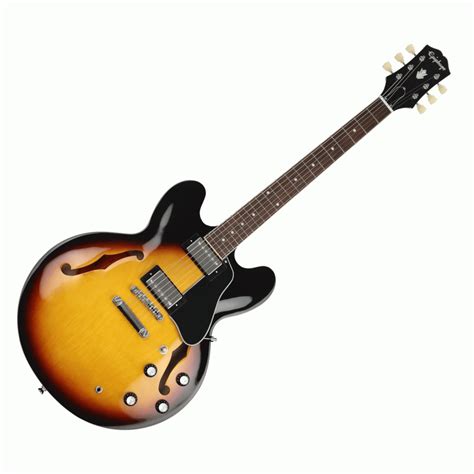 Epiphone Es335 Semi Hollow Electric Guitar Vintage Sunburst Finish W Pro Scm Setup South