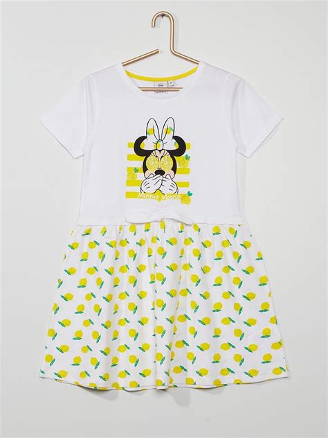 Vestido Efecto En Minnie De Disney Blanco Kiabi