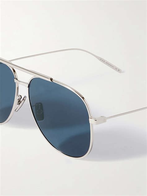 Givenchy Eyewear Gv Speed Aviator Style Silver Tone Sunglasses For Men Mr Porter