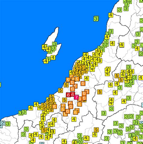 気象庁 強震波形（平成16年 2004年 新潟県中越地震）