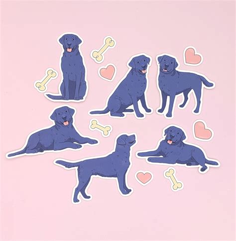 Black Lab Stickers Black Labrador Stickers Labrador Etsy