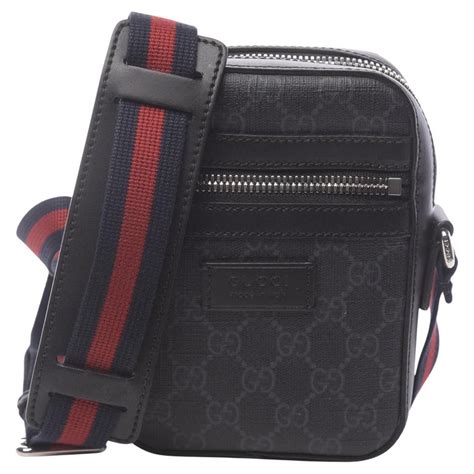 Gucci Gg Supreme Monogram Web Messenger Bag Black 598103 At 1stdibs