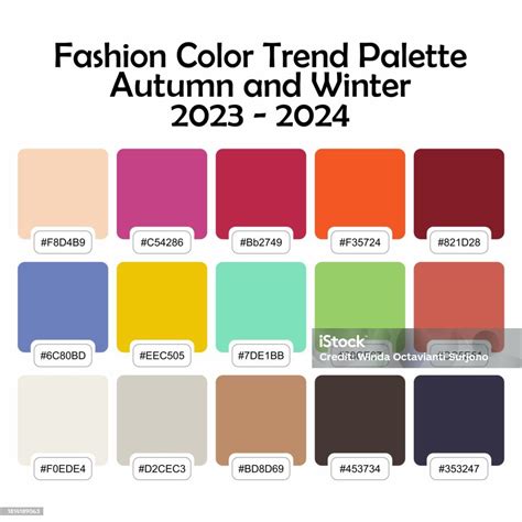 Fashion Color Trends Autumn Winter Stock Illustration Download Image