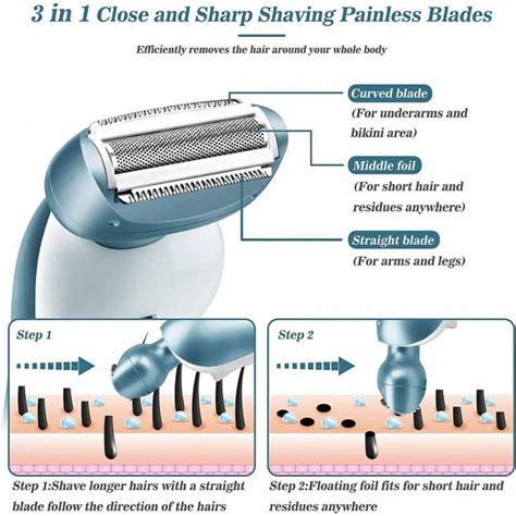 Women Electric Shaver Electric Razor For Womens Bikini Legs Underarm Public Hairs Cordless