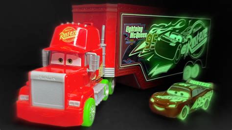 Mattel Glow Racers Transforming Mack Playset 2023 Disney And Pixar Cars Playset Youtube