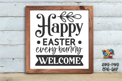 Happy Easter Every Bunny Welcome Svg Graphic By Dark Pixel Creative