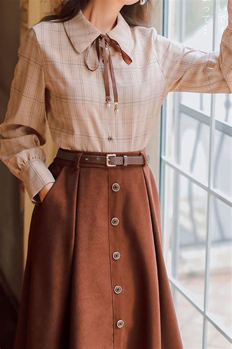 Dark Academia Brown Long Skirt Xl Brown In Long Brown Skirt