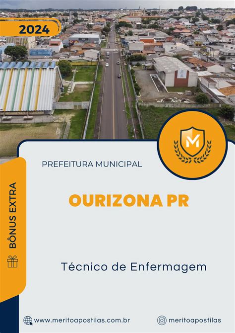 Apostila Técnico de Enfermagem Prefeitura de Ourizona PR 2024 Mérito