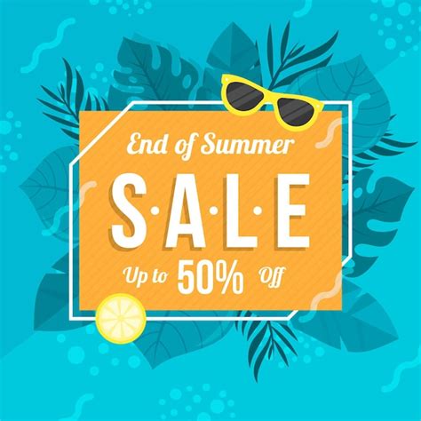 Free Vector End Of Season Summer Sale Theme