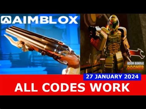 All Codes Work Boom Bundle Aimblox Roblox January Youtube