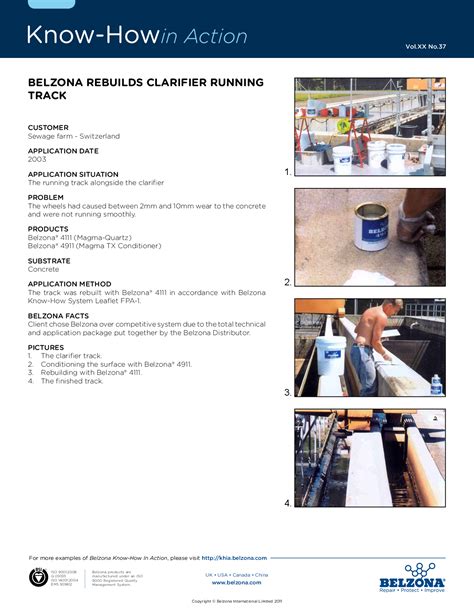 Belzona Rebuilds Clarifier Running Track