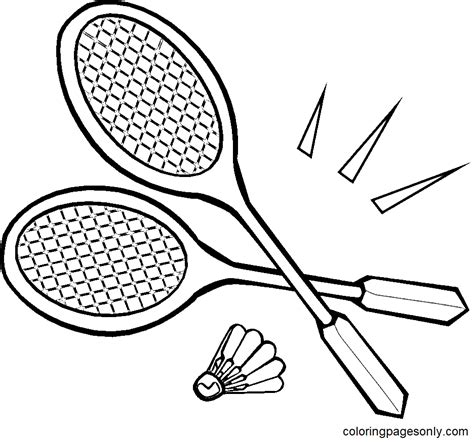 Coloriage de badminton gratuit à imprimer Coloriages à imprimer gratuits