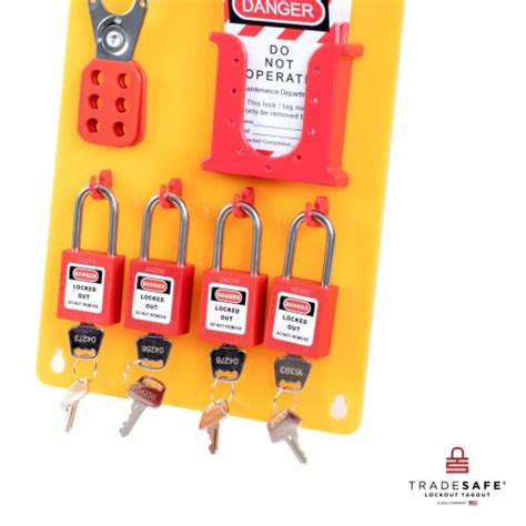 Tradesafe Lockout Tagout Station With Loto Devices Lock Out Tag Out