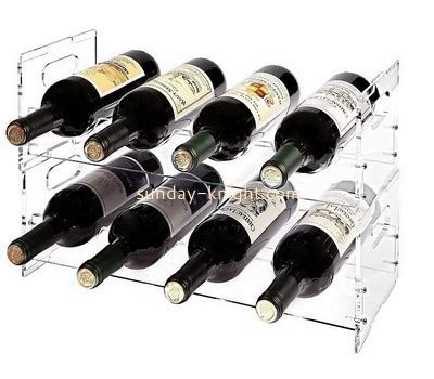 Lucite Manufacturer Custom Acrylic Wine Bottle Holder Rack WDK 211