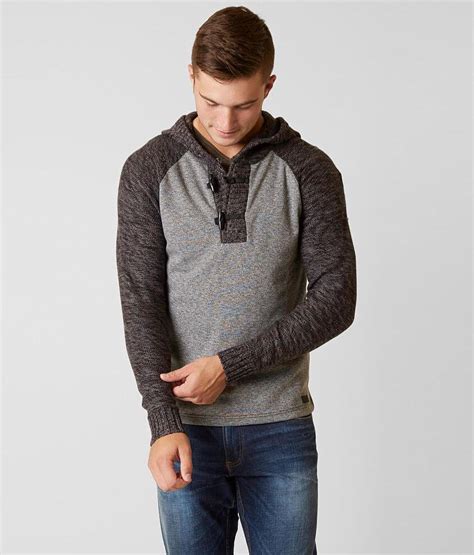 Outpost Makers Heathered Henley Sweater Mens Sweaters In Black Buckle