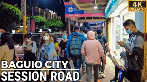 Night Walk From Session Road To Baguio Cathedral 4k Philippines