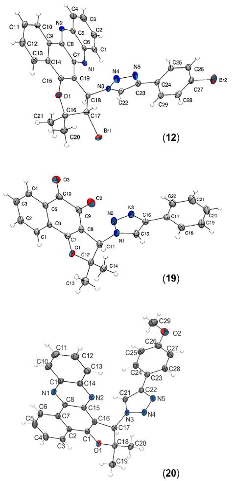 Ortep Projections Of Molecules And Showing The