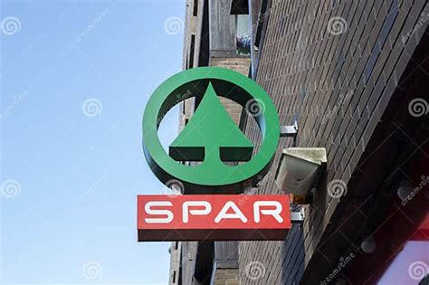 Billboard Spar Supermarket At Amsterdam The Netherlands 2019 Editorial