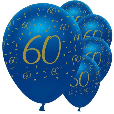 Navy Gold Geode 60th Birthday Balloons Party Decorations