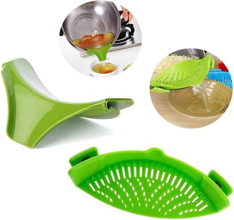 Dulau Pi Ces Passoire En Silicone Entonnoir Pour Casserole Filtre