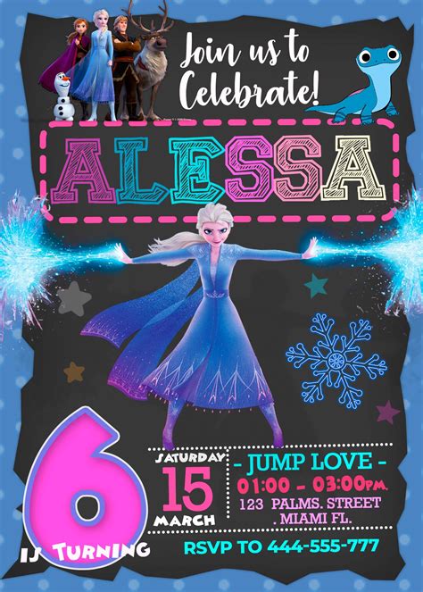 Frozen 2 Birthday Video Invitation Animated Invite