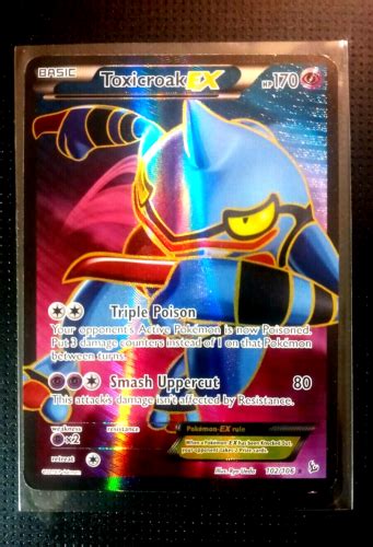 Pokémon Toxicroak EX 102 106 Full Art Ultra Rare XY FlashFire 2014