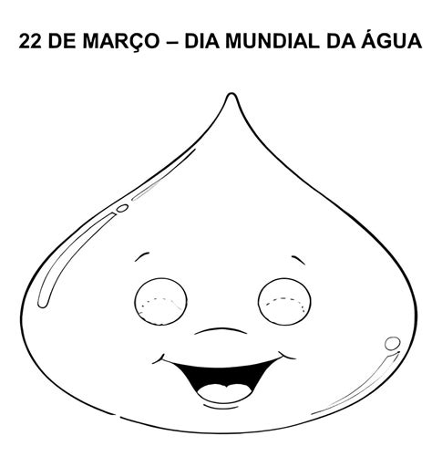 Desenho Dia Mundial Da Agua Para Colorir BRAINCP