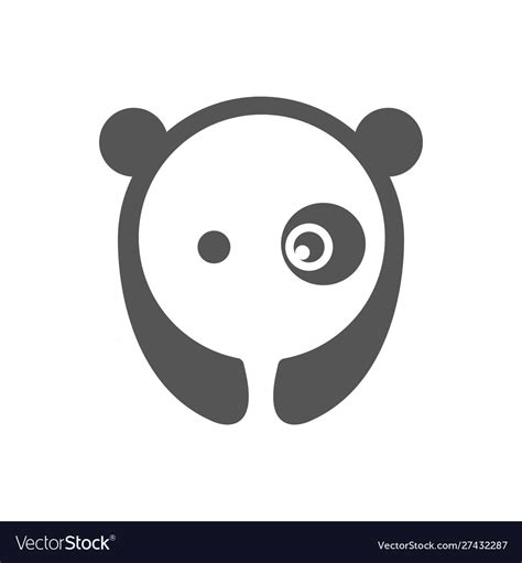 Panda Logo Graphic Abstract Royalty Free Vector Image