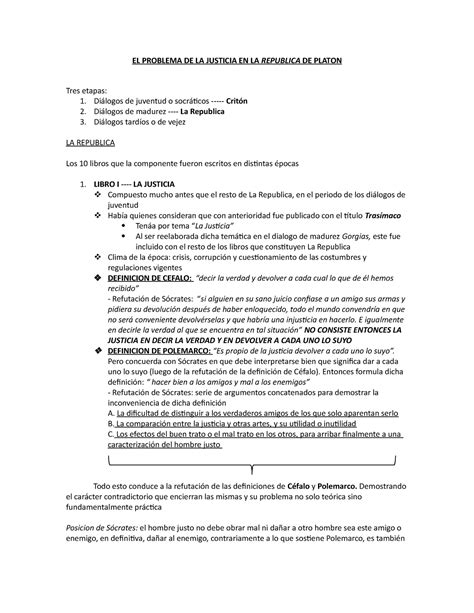 Unidad 2 Filosofia Apuntes El Problema De La Justicia En La