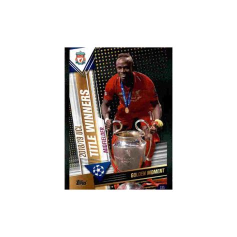 Trading Card De Sadio Mané Golden Moment De Topps Match Attax 101 2019 20