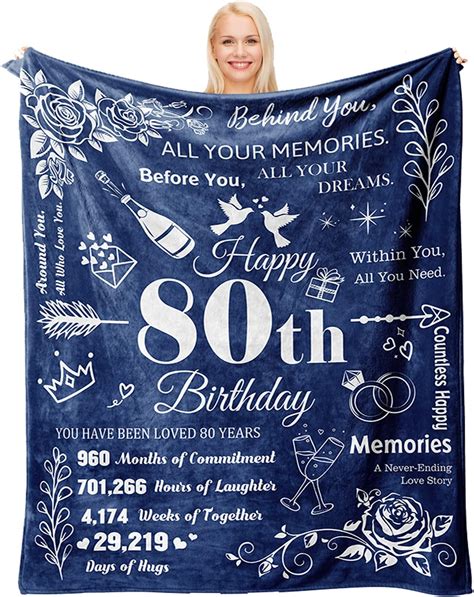 Ciuyxof 60th Birthday Ts For Women Blanket 60th Birthday Decorations Women Men