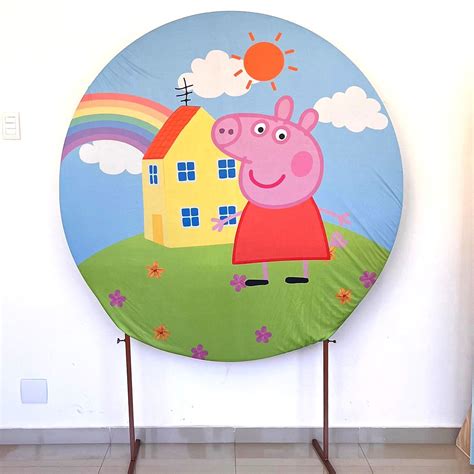 Painel Sublimado Peppa Pig Tecido Sem Estrutura Facaafestalocacao