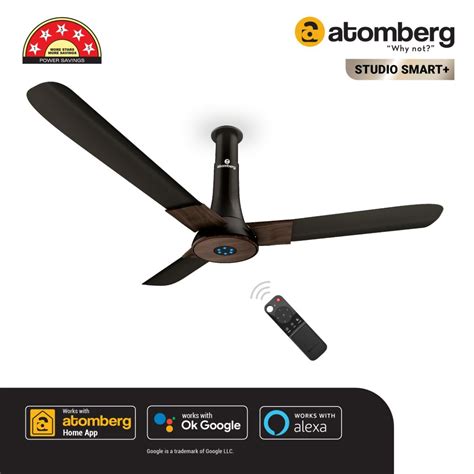 Atomberg Studio Smart Iot Enabled Ceiling Fans With Bldc Motor And Remote