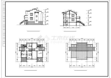 实用新农村建设住宅cad施工图住宅小区土木在线