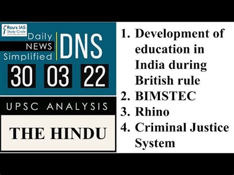 The Hindu Analysis March Video Lecture Daily Hindu Analysis