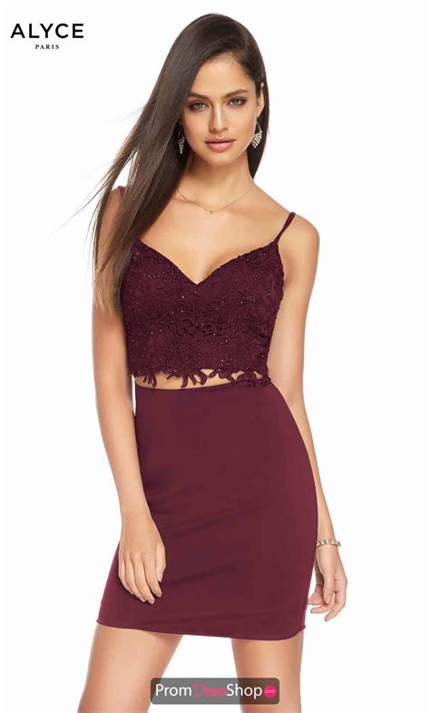 Alyce Paris Prom Dresses Lace Sheath Dress Two Piece Homecoming