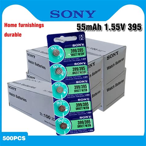 500pc Sony 100 Original 395 SR927SW 399 SR927W LR927 AG7 1 55V Watch