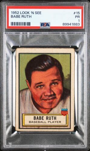 Look N See Babe Ruth Psa Ebay