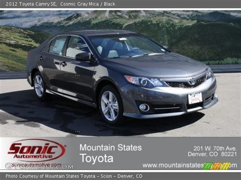 Cosmic Gray Mica 2012 Toyota Camry Se Black Interior