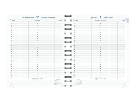 Agenda Exacompta Journée planifiée 22 spirale 18 5 x 22 5 cm SOLEXIA