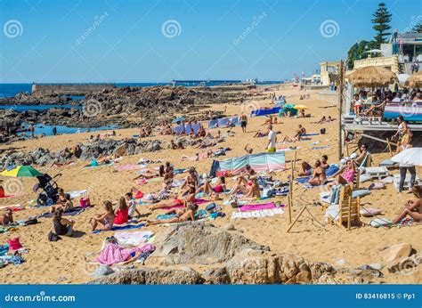 Overcrowded Beach Full Of People During Summer High Season Editorial