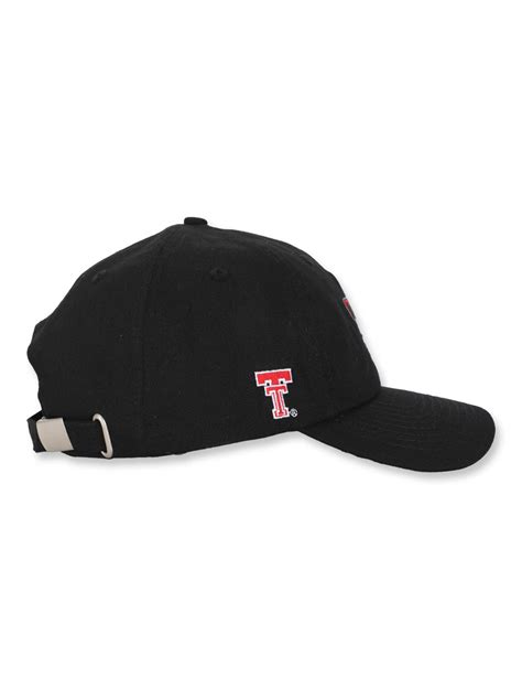 Texas Tech Dark Horse Leach Era Crossbones Black Adjustable Cap Red