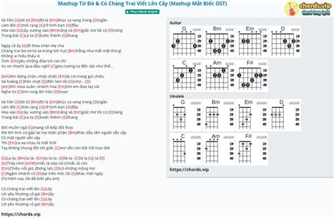 Chord Mashup Từ Đó And Có Chàng Trai Viết Lên Cây Mashup Mắt Biếc Ost Tab Song Lyric Sheet